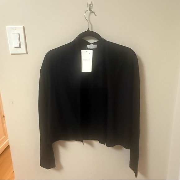 NEW Kinross Cashmere and Silk Black Dress Cardigan - M- was $275 - Picture 5 of 12